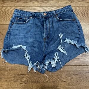 Wild Fable Blue Distressed Jean Shorts - Womens 12 Denim Shorts